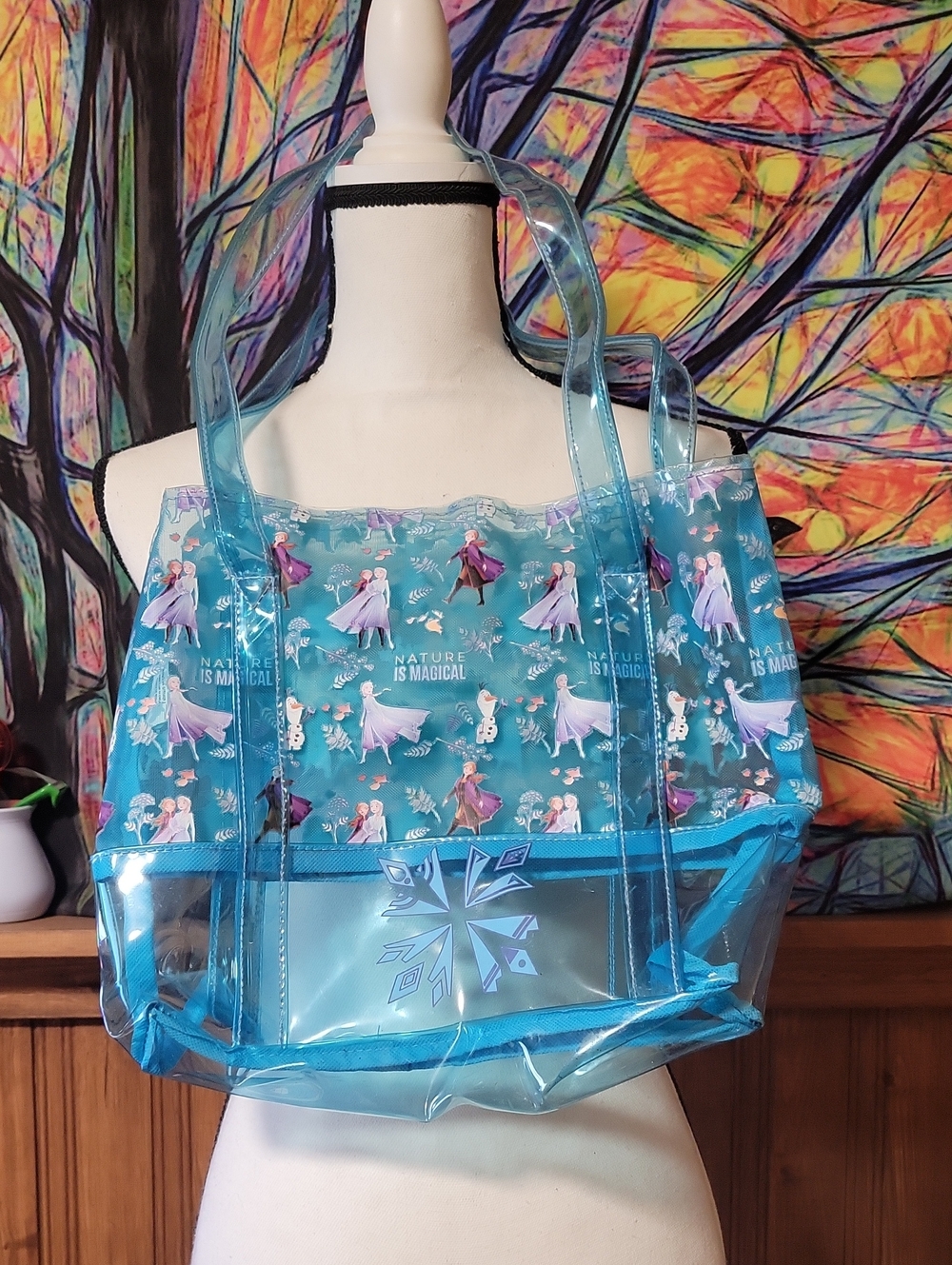 Disney Frozen II Turquoise Clear Tote Bag